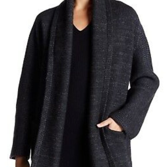 Vince Sweaters - Vince Yak Wool Gray Shawl Knit Cardigan Car Coat S